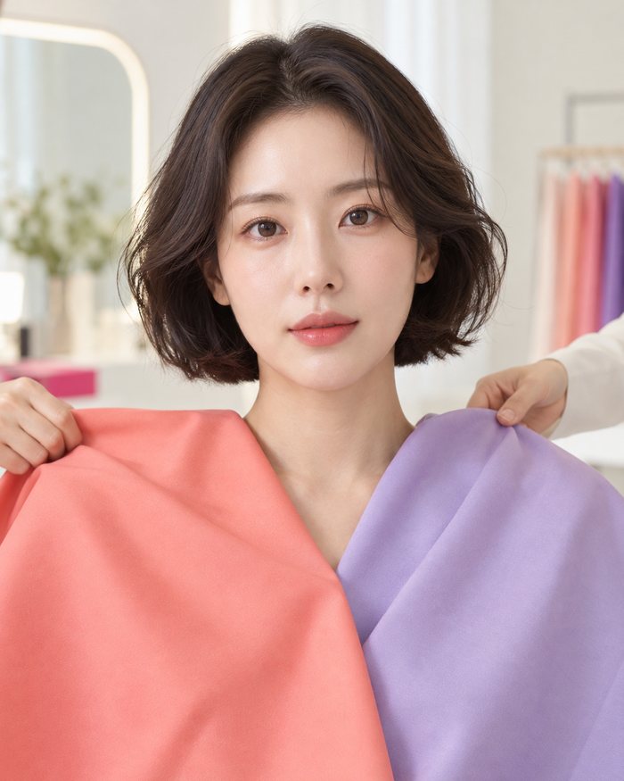 웜톤·쿨톤 드레이프 비교