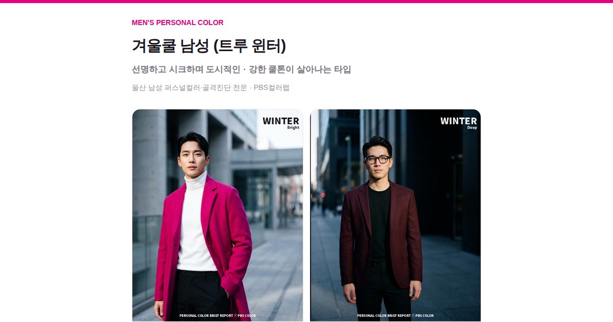 겨울쿨 남성 퍼스널컬러